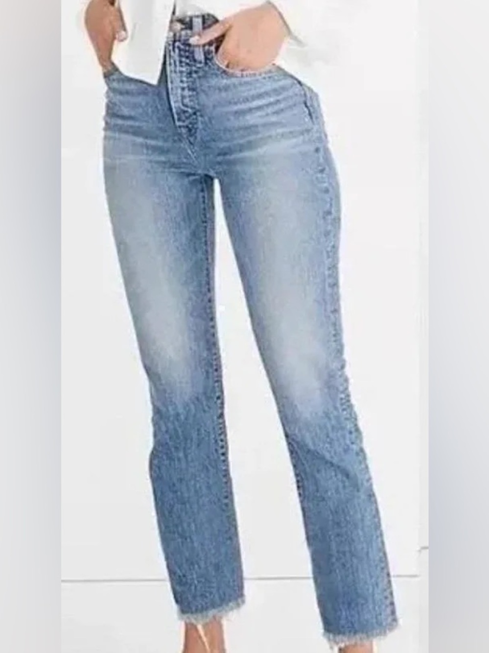 Madewell perfect vintage raw hem jeans